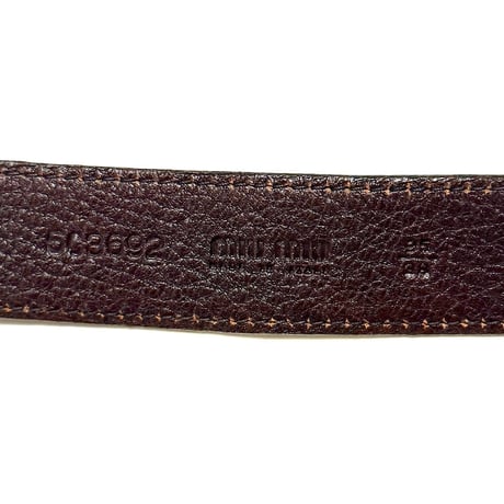 【USED】00's miu miu LEATHER CHAIN BELT