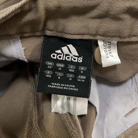 【USED】00'S ADIDAS 3-STRIPES COTTON TROUSERS