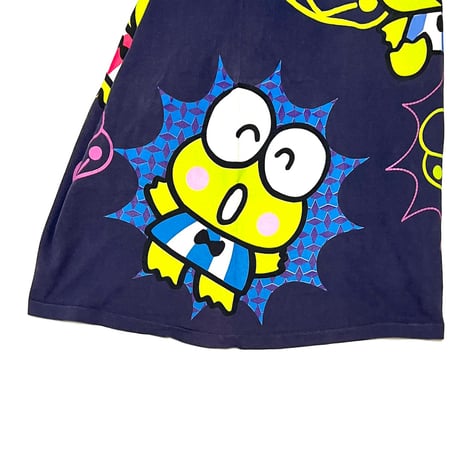 【USED】90's SANRIO KERO KERO KEROPPI MULTI PRINT T-SHIRT