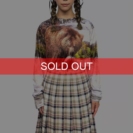 【USED】00's GET A LIFE BEAR PHOTO POLY L/S T-SHIRT