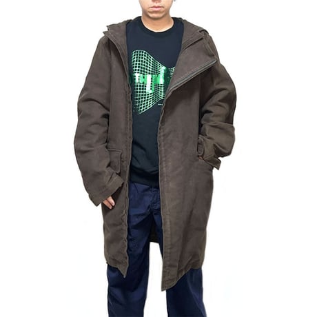 【USED】EARLY 00'S HELMUT LANG MOLESKIN HOODED COAT