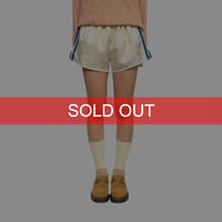 【USED】80's adidas RUNNING SHORTS PINSTRIPE WHITE MADE IN WEST GERMANY
