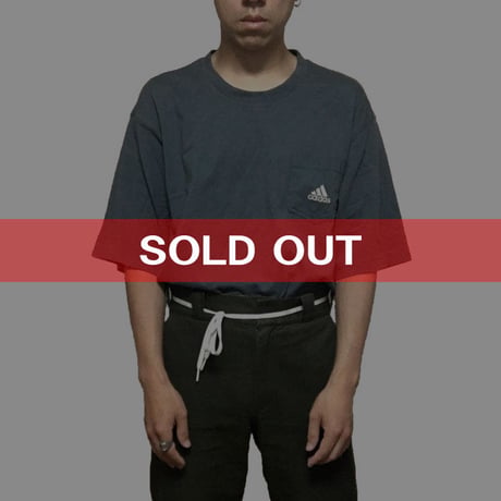 【USED】90'S ADIDAS 3-STRIPES LOGO POCKET T-SHIRT