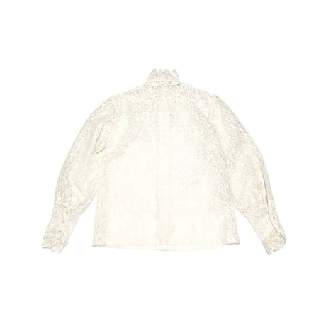 【USED】80's-90's WHITE LACE BLOUSE