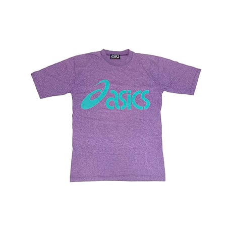 【USED】80's-90's ASICS LOGO T-SHIRT PURPLE MADE IN ITALY