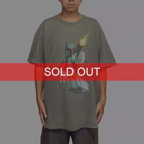 【USED】00's Star Wars Boba Fett × Disneyland Resort Cartoon Graphic T-shirt