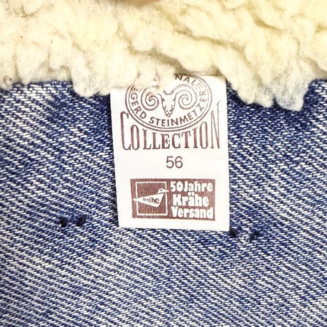 【USED】80's German Logger Sherpa-Lined Denim Vest