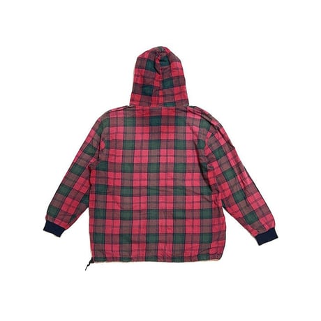 【USED】90'S L.L.BEAN PLAID COTTON HOODIE