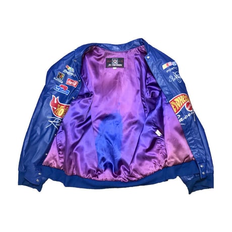 【USED】90'S JEFF HAMILTON JH DESIGN SUPER OVERSIZED LEATHER RACING JACKET
