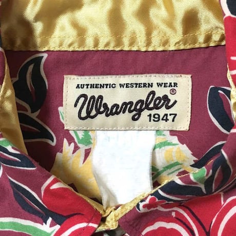 【USED】WRANGLER ALOHA SHIRT with WESTERN STYLE