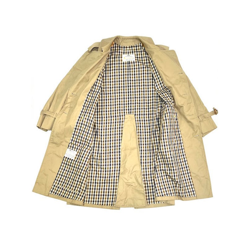 USED】90'S AQUASCUTUM TRENCH COAT MADE IN ENGLA