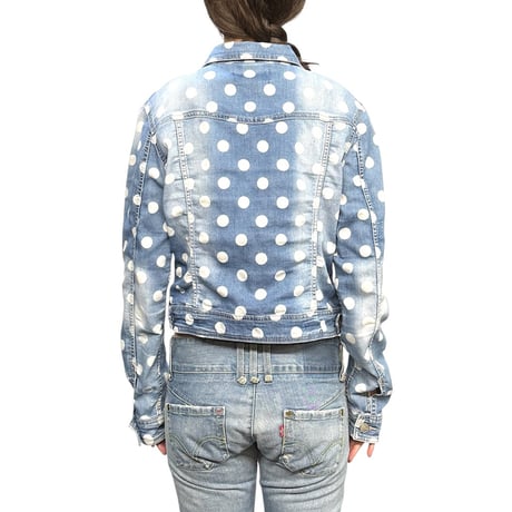 【USED】00's Terranova Polka-Dot Denim Jacket