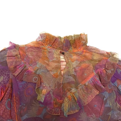 【USED】60'S PSYCHEDELIC ORGANDY DRESS