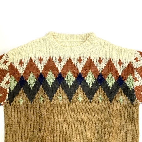 【USED】UNKNOWN VINTAGE MODERN NORDIC KNIT SWEATER