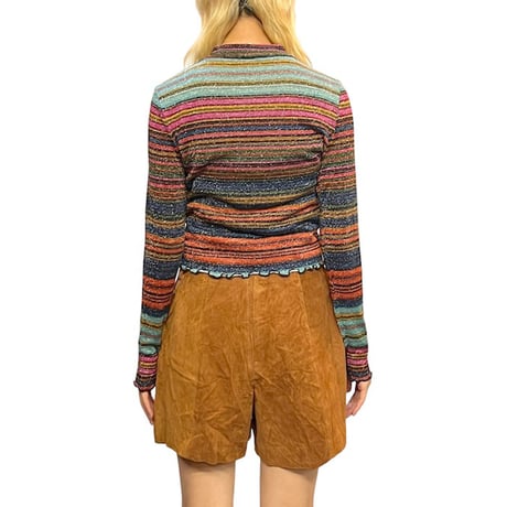 【USED】00's Candie's GLITTER BORDER KNIT TOP