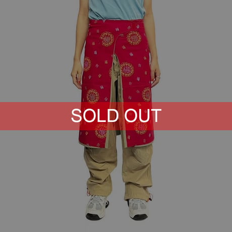 【USED】00'S SKUNKFUNK CHINESE STYLE DESIGN WRAP SKIRT