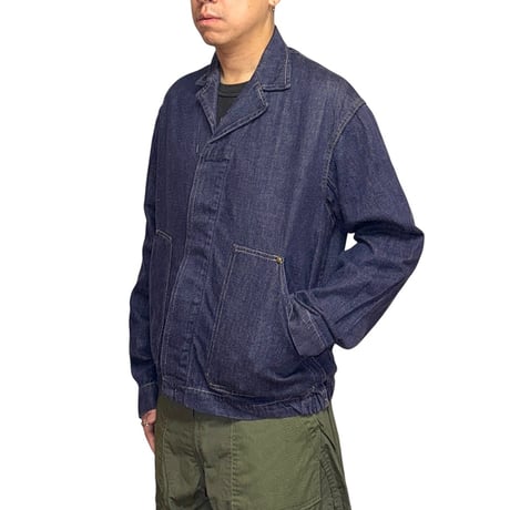 【USED】80's Euro Denim Work Jacket Classic Collar Indigo