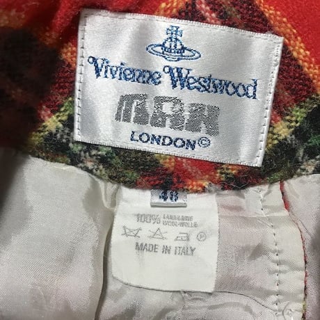 【USED】90'S VIVIENNE WESTWOOD MAN TARTAN CHECK BONDAGE TROUSERS