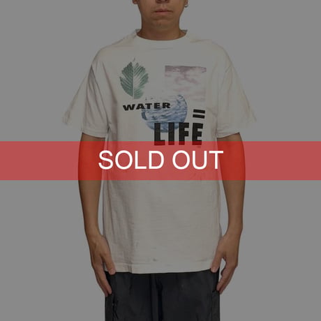 【USED】90's WATER LIFE DIRTY T-SHIART