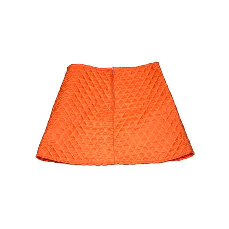 【DEAD STOCK】90's PRINCESSE WALLY QUILTED MINI SKIRT ORANGE