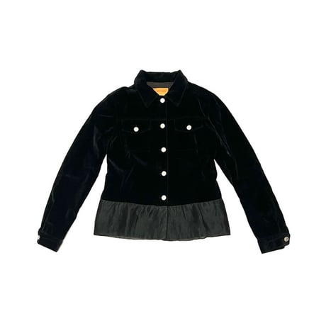 【USED】HELMUT LANG 1997 VELOUR×ORGANDIE TRACKER JACKET