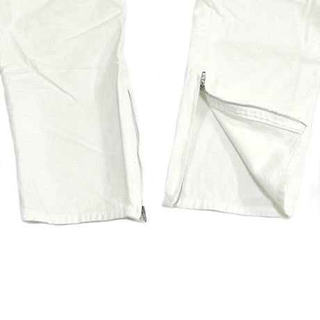 【DEAD STOCK】HELMUT LANG 1998 AW WHITE MOLESKIN BIKER PANTS