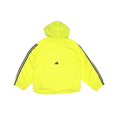 【USED】90'S adidas  NEON YELLOW PULLOVER HOODED JACKET