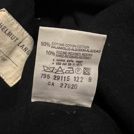 【USED】HELMUT LANG 1997 FIELD COAT BLACK