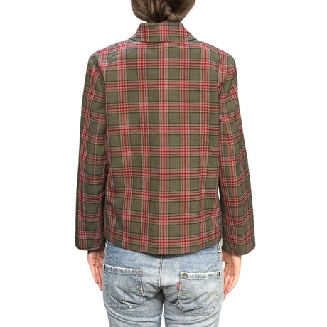 【USED】90's CLICHY Tartan Plaid Short Jacket Made in Canada