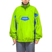 【USED】90's Columbia Sport Lime Green Two-Tone Pullover Jacket