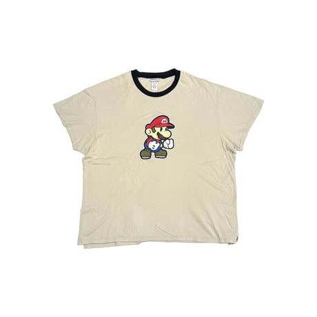 【USED】00's Nintendo Super Paper Mario Ringer T-shirt