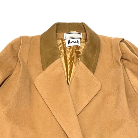 【USED】80's mansfield × Harrods WOOL CASHMERE COAT