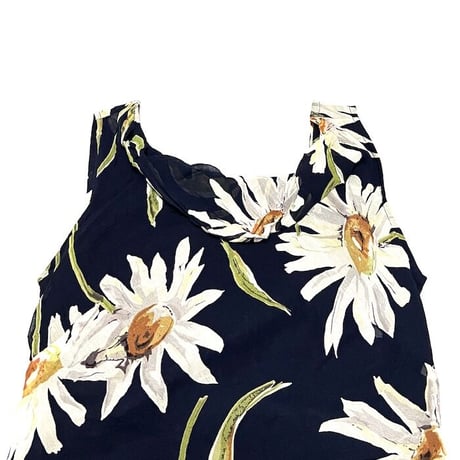 【DEAD STOCK】90'S DBUSA DAISY FLOWER SLEEVELESS DRESS