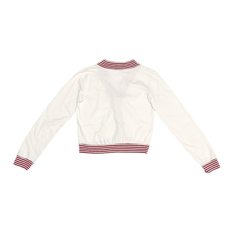 【USED】90's agnès b.Stripe Trim Cotton Cardigan Made in France