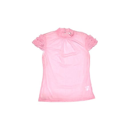 【USED】00'S Xing FRILL SLEEVE TOP PINK