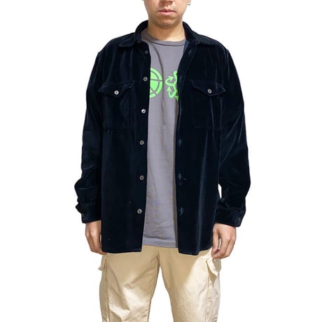 【USED】HELMUT LANG 1997 VELOUR SHIRT
