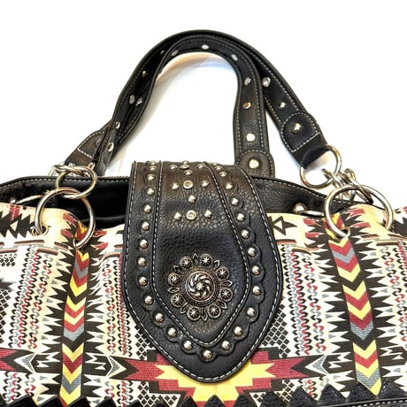【USED】00's Y2K Studded Tribal Western Shoulder Bag