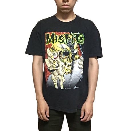 【USED】90'S MISFITS × PUSHEAD T-SHIRT