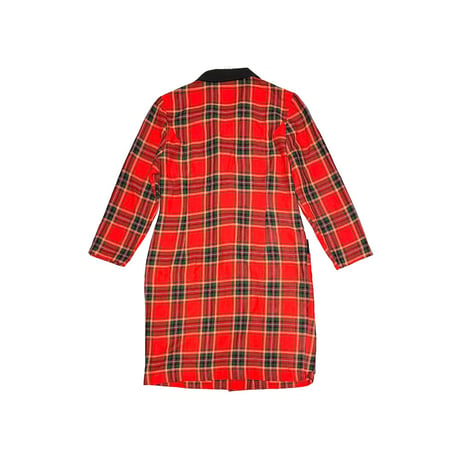 【USED】80's St Michael TARTAN CHECK TEDDY COAT