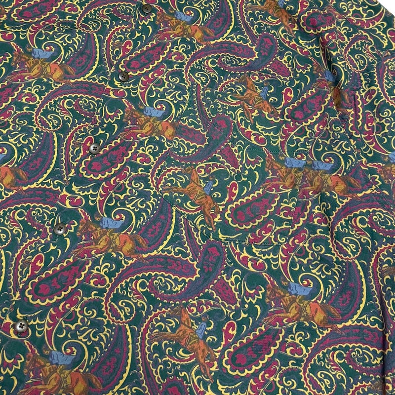 USED】90's OLD GAP Horse & Paisley Pattern B.D