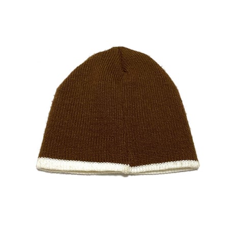 【USED】90'S BLACK FLYS KNIT BEANIE BROWN