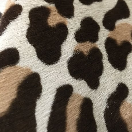【USED】LEOPARD × BLACK LEATHER COAT MADE IN ITALY