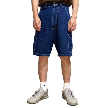 【USED】90'S STUSSY DENIM CARGO SHORTS