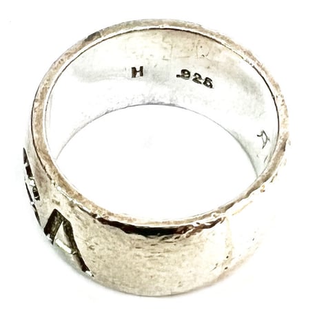 【USED】00'S ALBA ROSA LOGO RING SILVER925