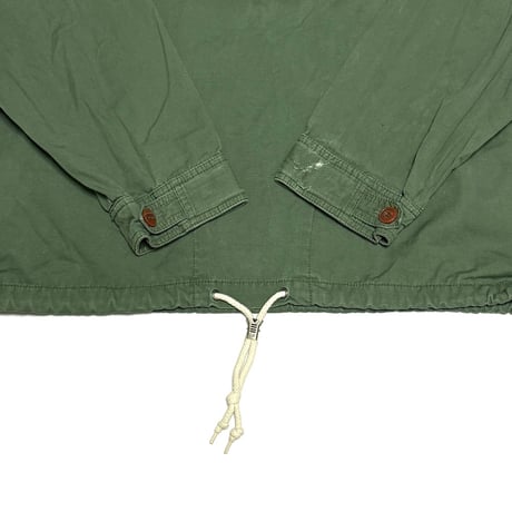 【USED】90's OLD GAP “N.W. C-46” Military Sampling Cotton Anorak Jacket Olive Green