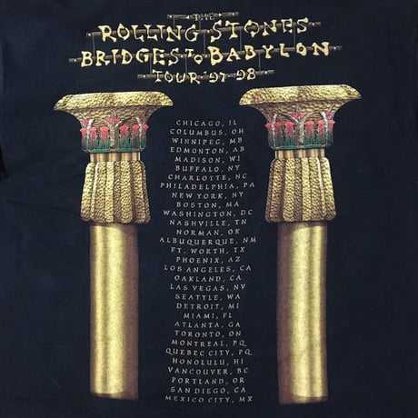 【USED】90'S ROLLING STONES "BRIDGES TO BABYLON" TOUR T-SHIRT