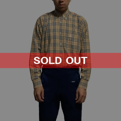 【USED】90'S BURBERRYS NOVA CHECK B.D SHIRT