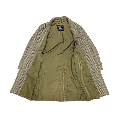 【USED】80's Burberrys’ Wool Check Balmacaan Coat