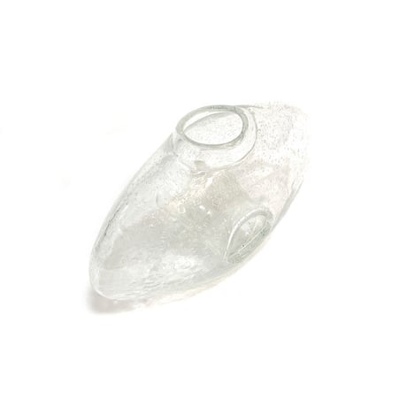 【USED】VINTAGE GLASS DOUNUT FLOWER VASE