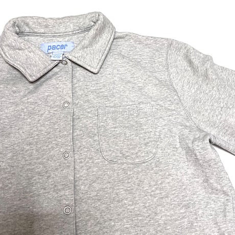 【USED】80's PETITES Pacer SWEAT BUTTON SHIRT